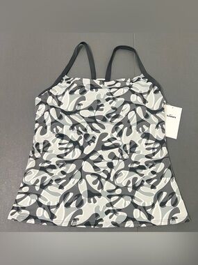 Nike Black and Gray Abstract Tank Top